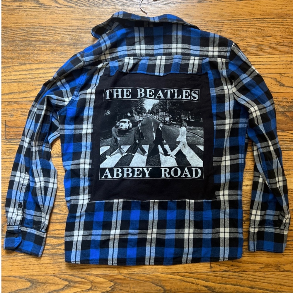 Beatles Blue Flannel Size M